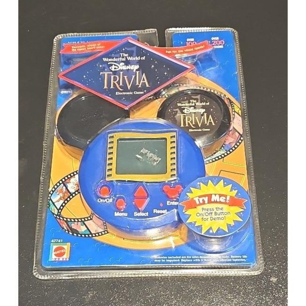 The Wonderful World of Disney Trivia Electronic Game Mattel New